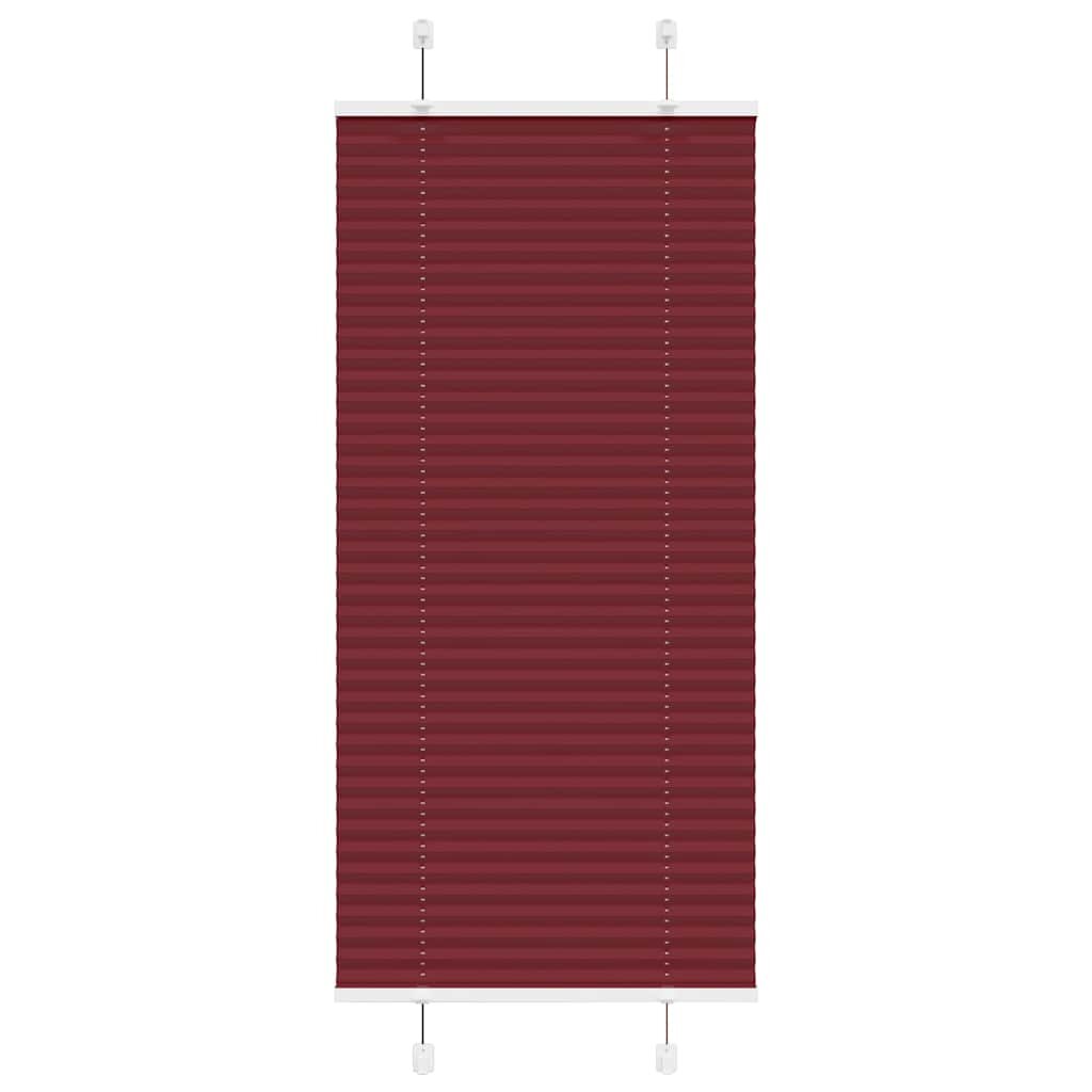 vidaXL Плисирана щора бордо червена 55x100 см ширина на плата 544 см полиестер