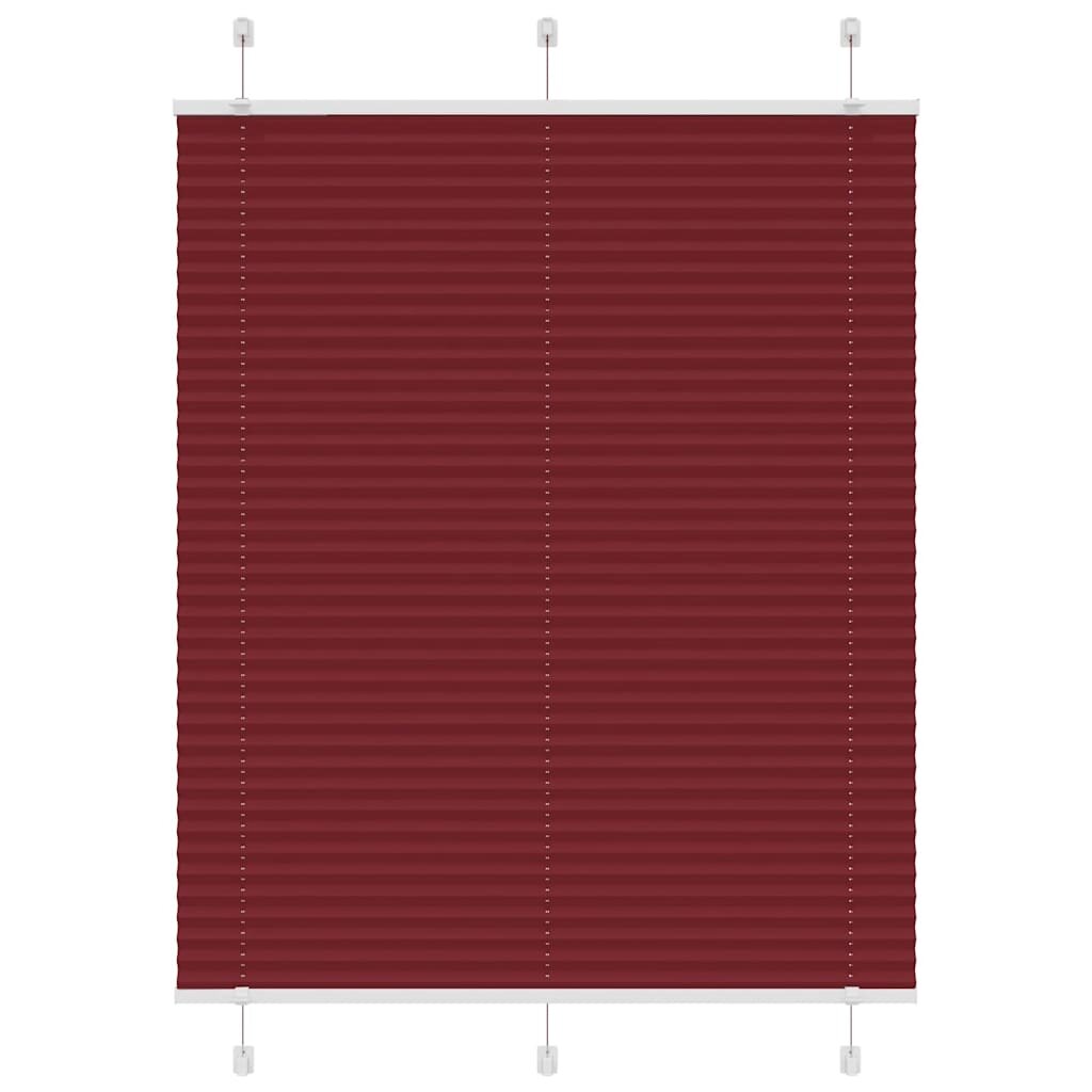 vidaXL Плисирана щора Бордо червено 105x150 cm Ширина на плата 1044cm