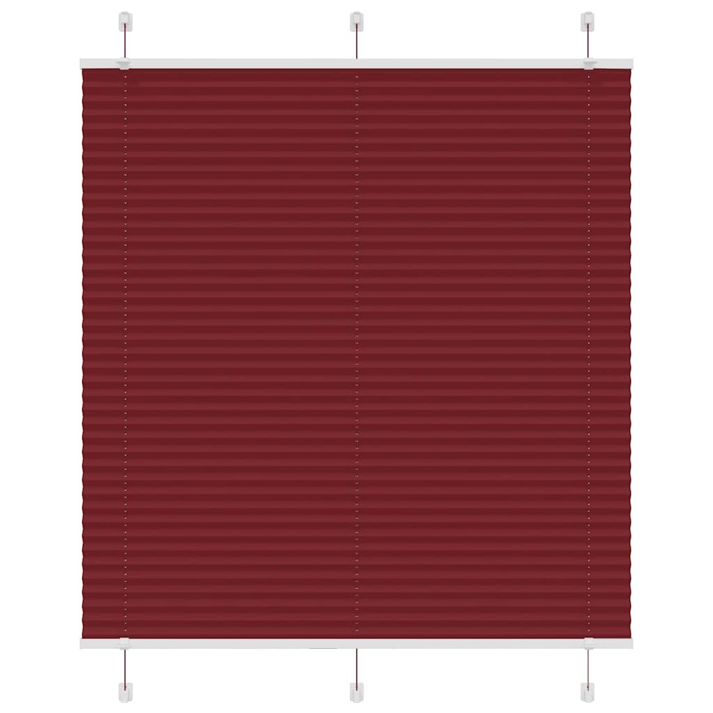 vidaXL Плисирана щора Бордо червено 120x100 cm Ширина на плата 1194cm
