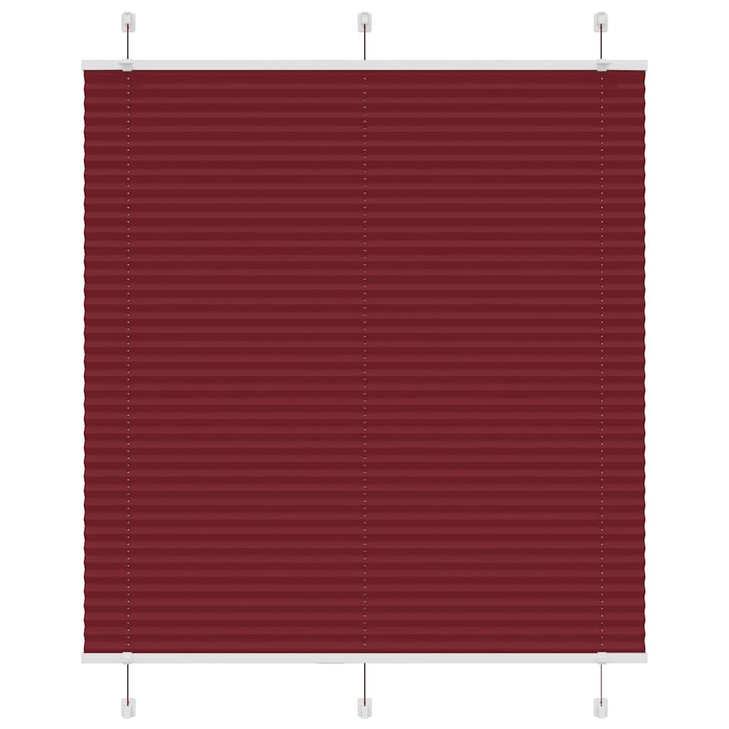 vidaXL Плисирана щора Бордо червено 120x150 cm Ширина на плата 1194cm