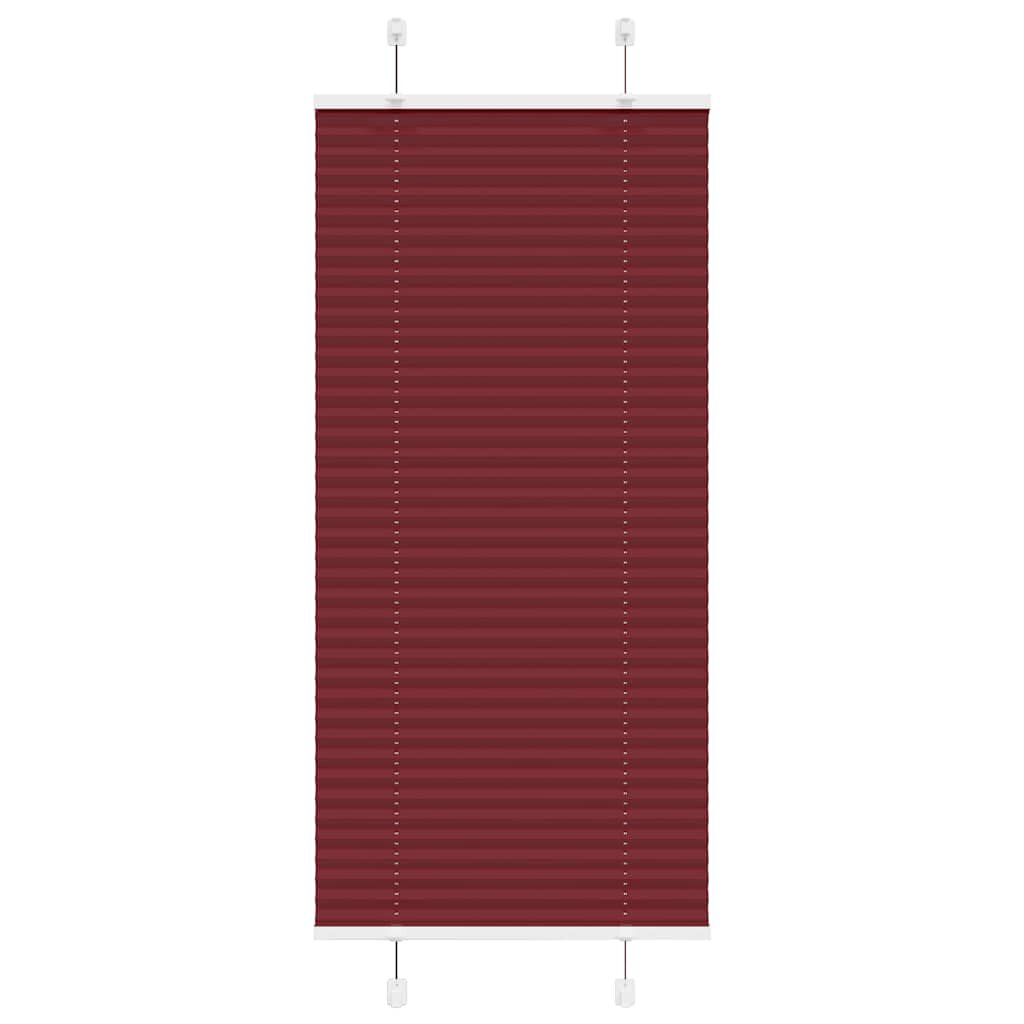 vidaXL Плисирана щора Бордо червено 60x150 cm Ширина на плата 594 cm