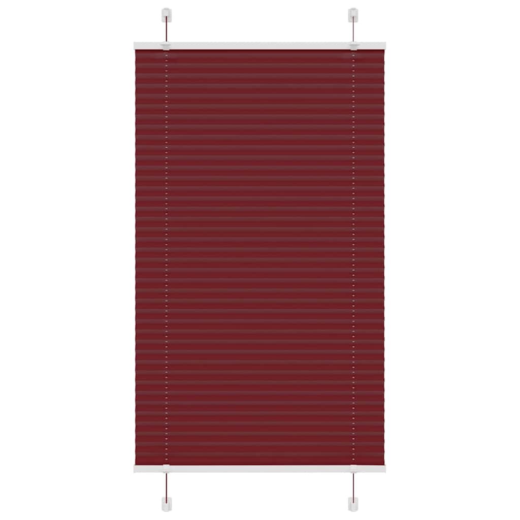 vidaXL Плисирана щора Бордо червено 80x150 cm Ширина на плата 794 cm