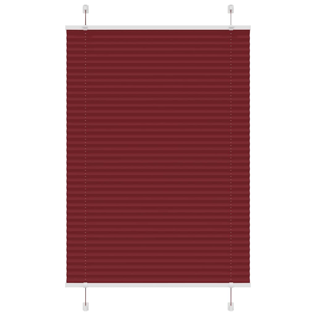 vidaXL Плисирана щора Бордо червено 90x150 cm Ширина на плата 894 cm