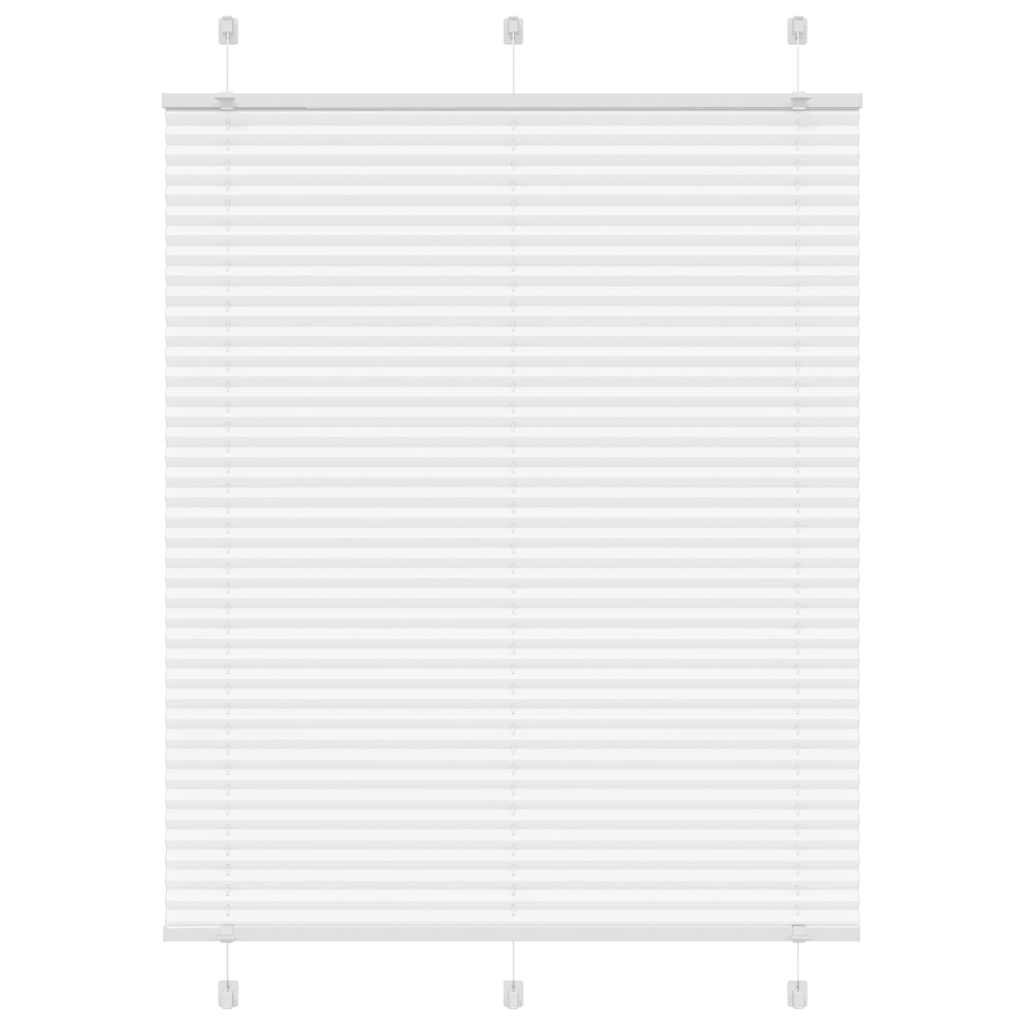 vidaXL Плисирана щора Бяла 105x150 cm Ширина на плата 1044 cm