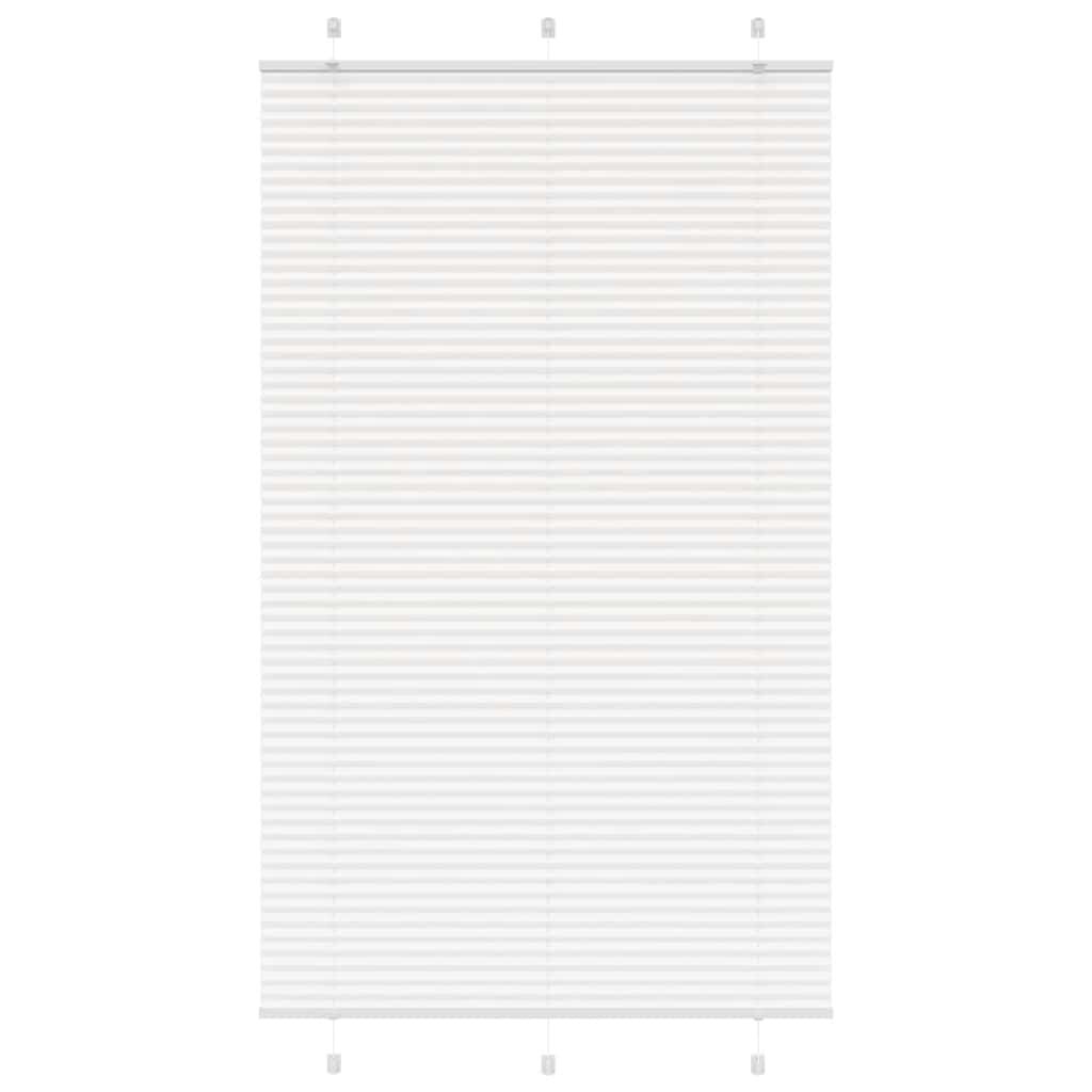 vidaXL Плисирана щора Бяла 120x200 cm Ширина на плата 1194 cm