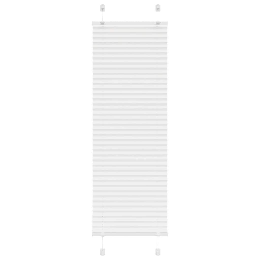 vidaXL Плисирана щора Бяла 40x100 cm Ширина на плата 394 cm