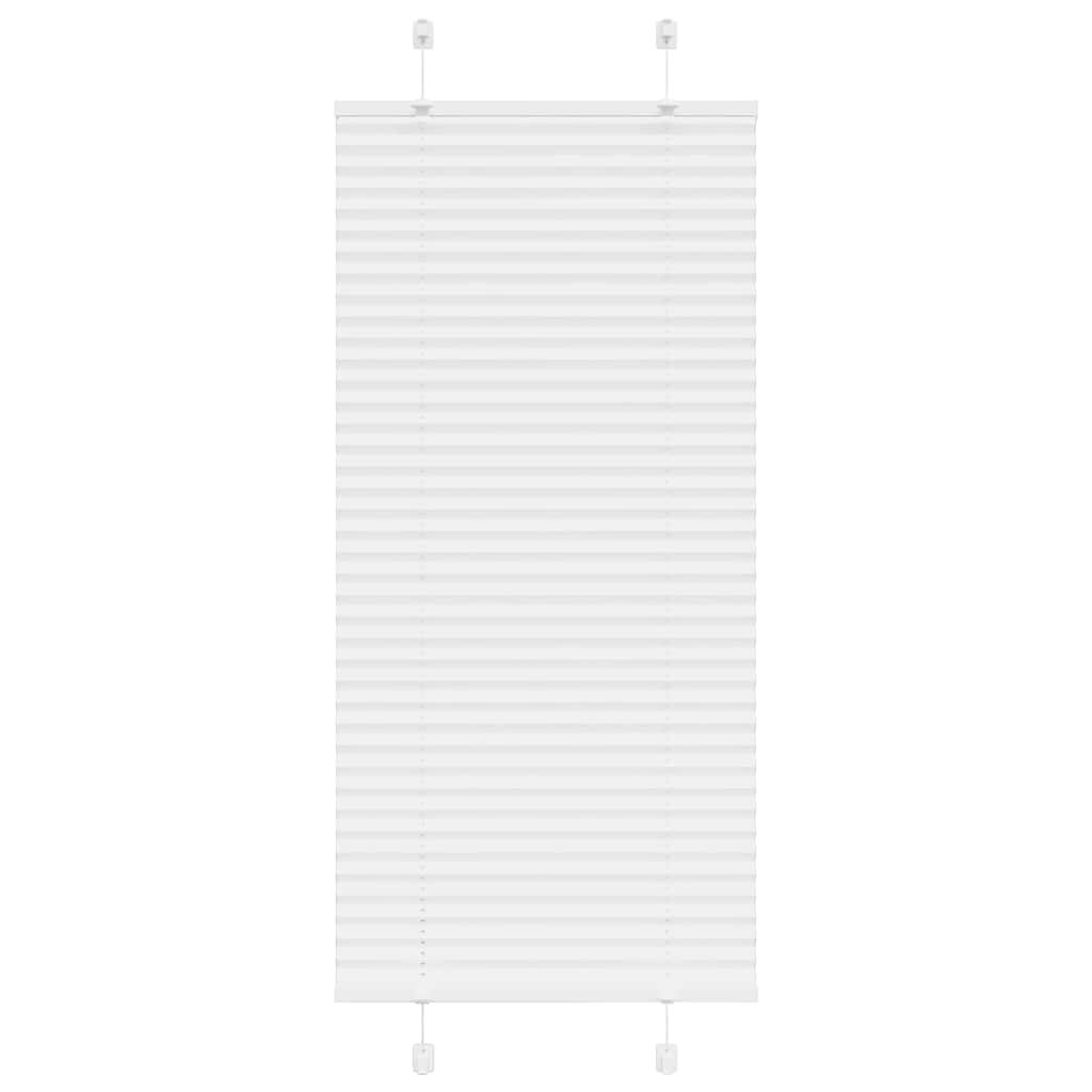 vidaXL Плисирана щора Бяла 60x100 cm Ширина на плата 594 cm