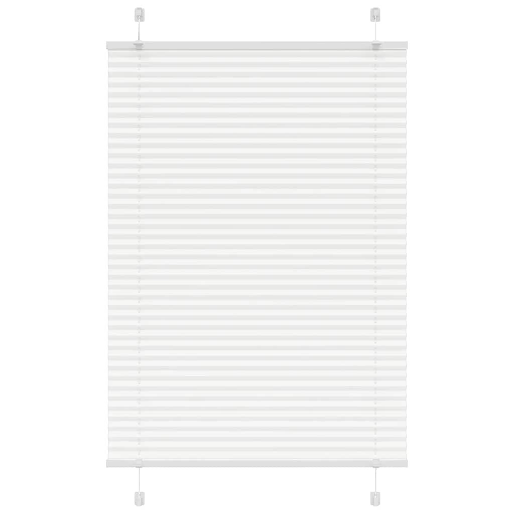 vidaXL Плисирана щора Бяла 85x150 cm Ширина на плата 844 cm Полиестер
