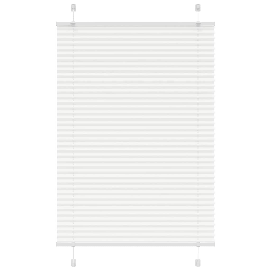 vidaXL Плисирана щора Бяла 95x150 cm Ширина на плата 944 cm Полиестер