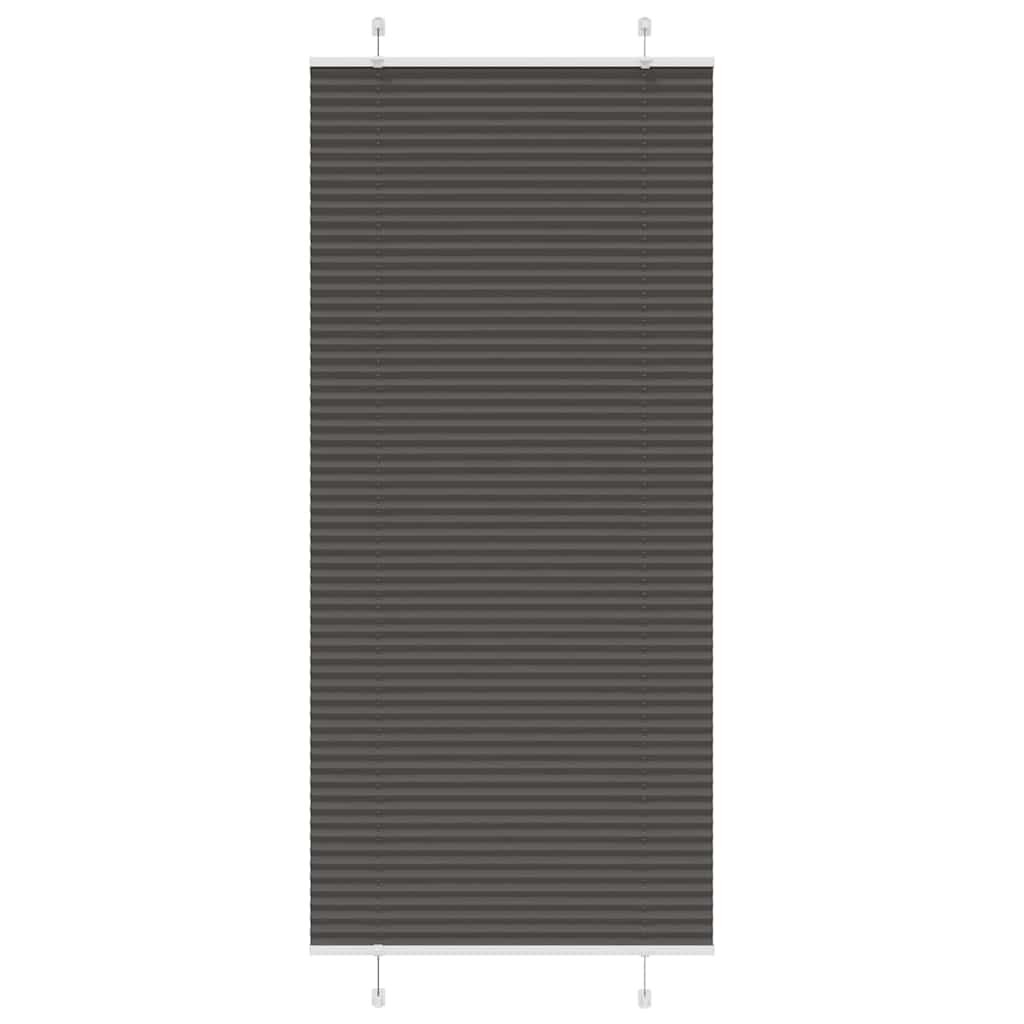 vidaXL Плисирана щора черна 100x200 cm Ширина на плата 994 cm