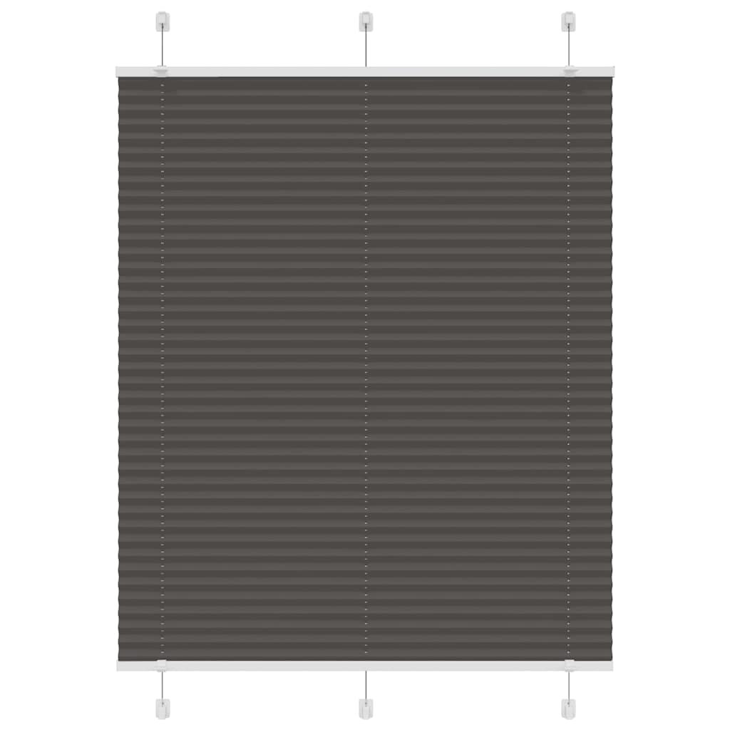 vidaXL Плисирана щора черна 105x100 cm Ширина на плата 1044 cm
