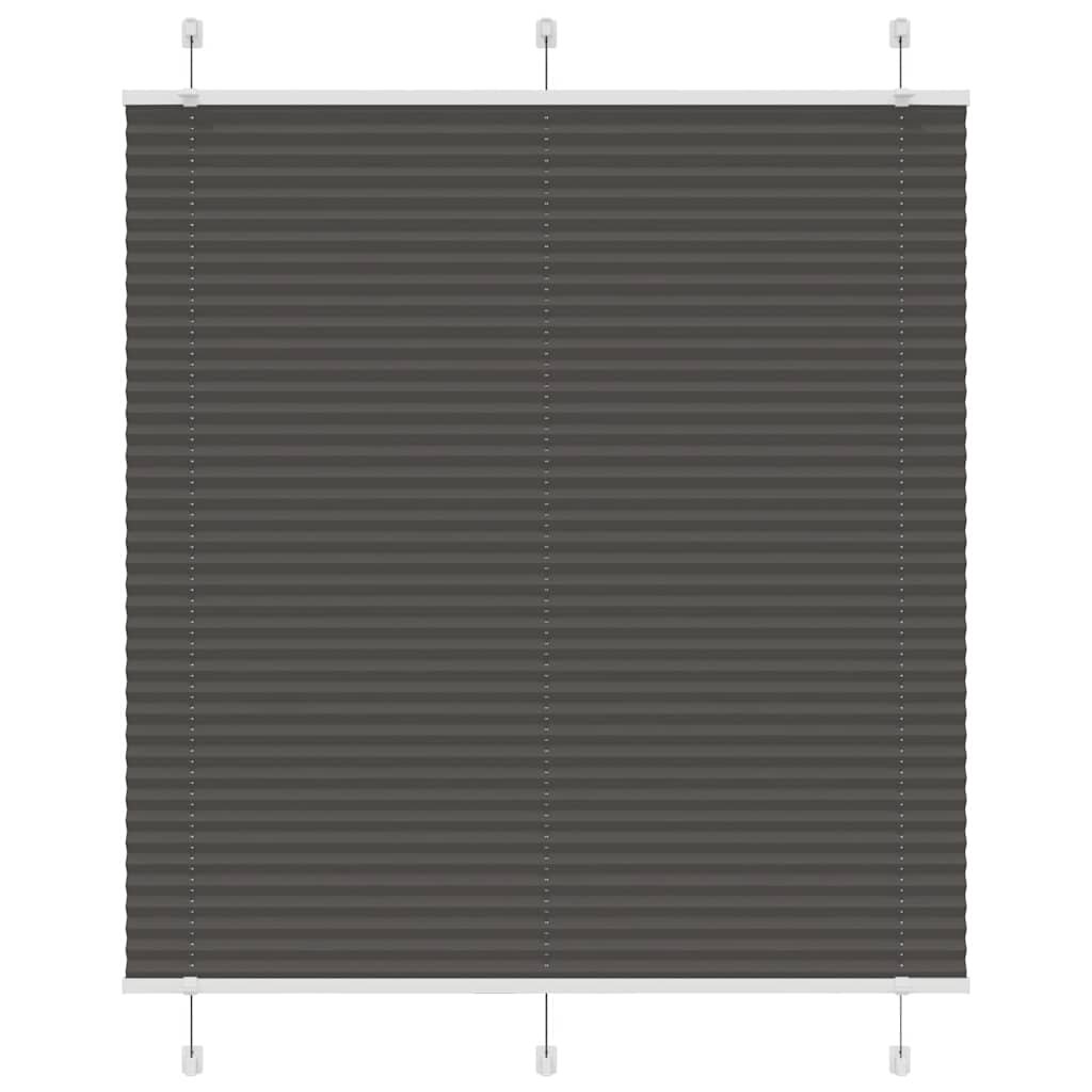 vidaXL Плисирана щора черна 120x150 cm Ширина на плата 1194 cm