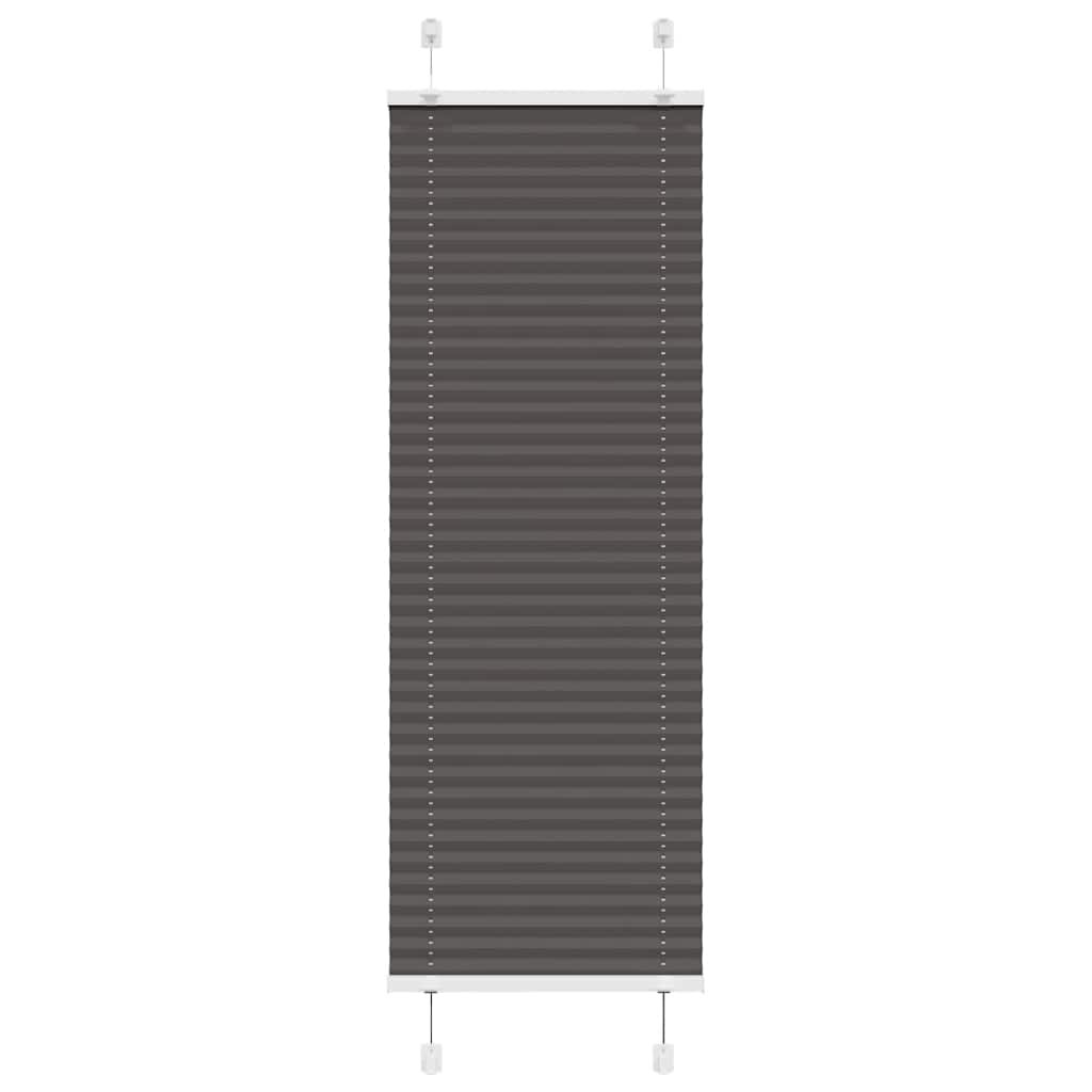 vidaXL Плисирана щора черна 45x100 cm Ширина на плата 444 cm