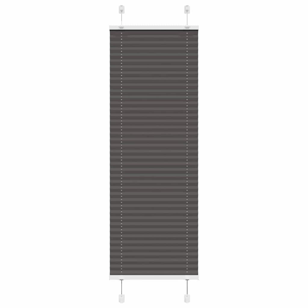 vidaXL Плисирана щора черна 50x100 cm Ширина на плата 494 cm