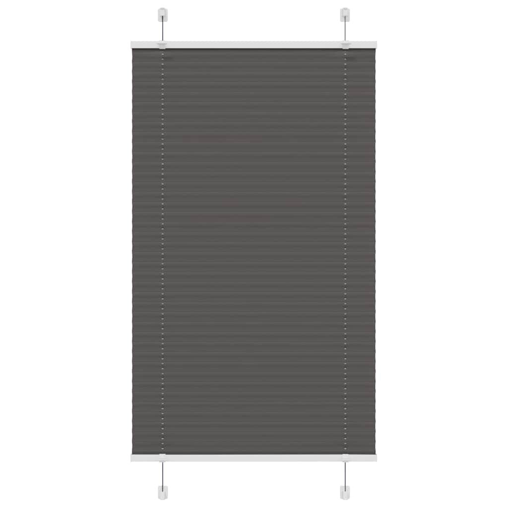 vidaXL Плисирана щора черна 70x150 cm Ширина на плата 694 cm
