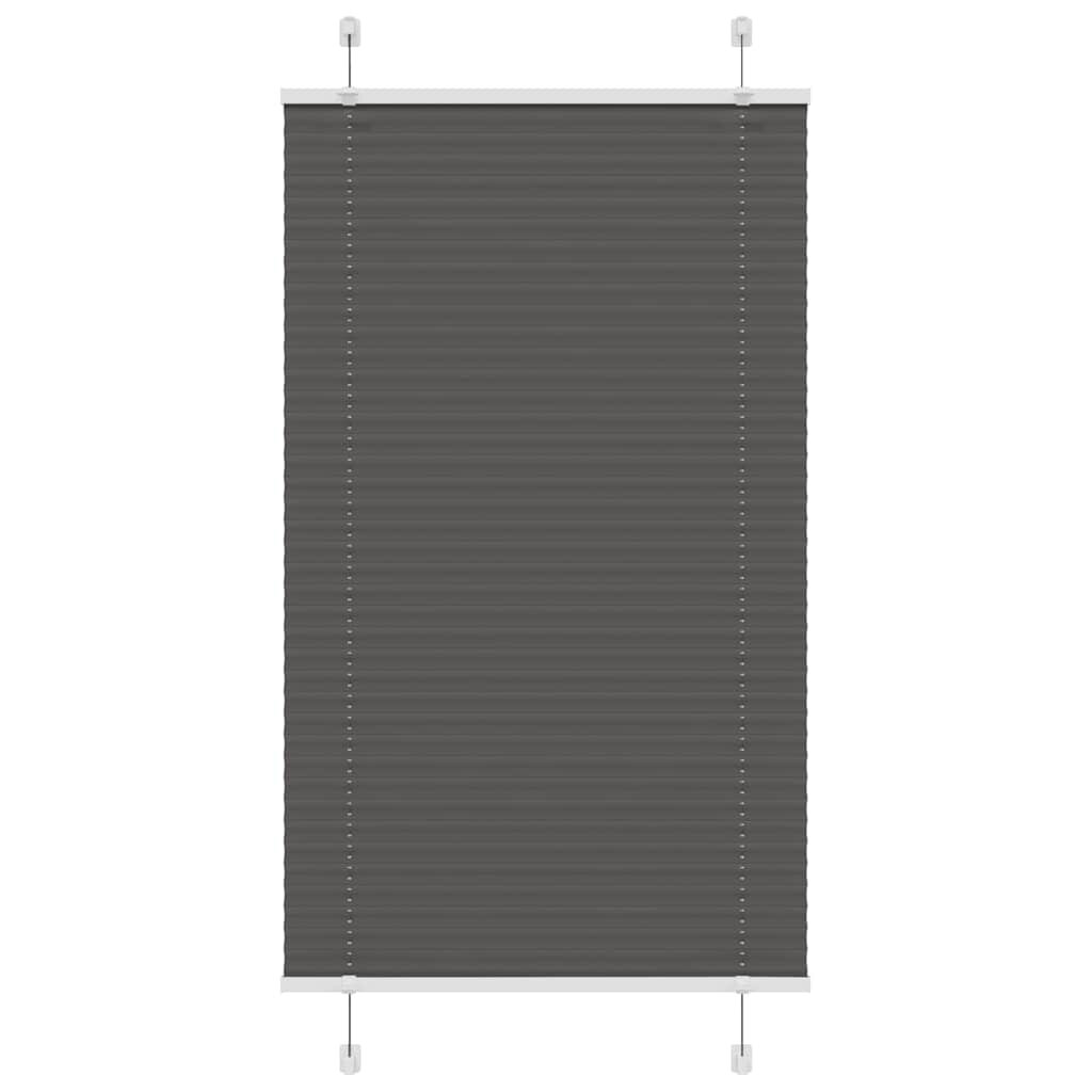 vidaXL Плисирана щора черна 75x150 cm Ширина на плата 744 cm