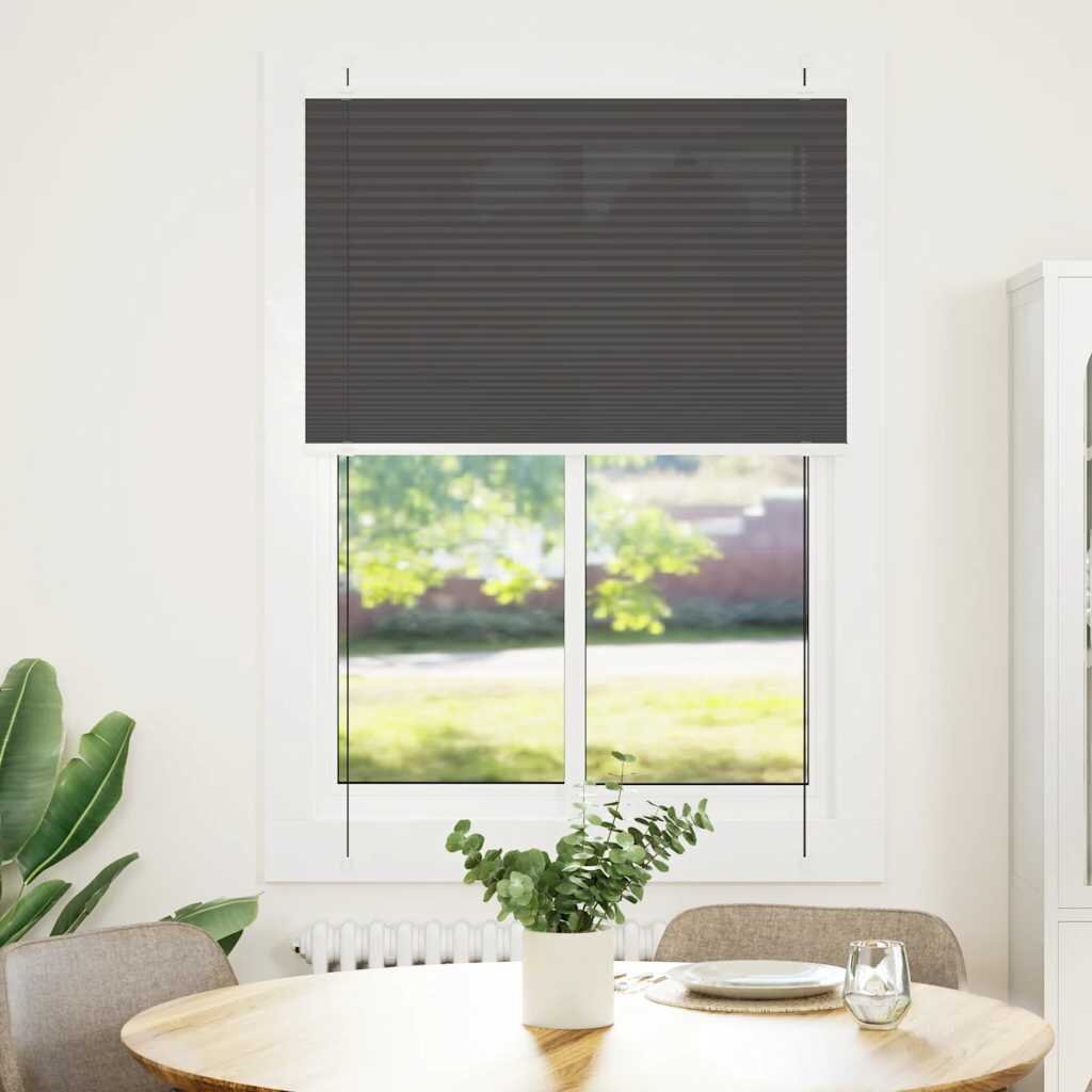 vidaXL Плисирана щора черна 90x150 cm Ширина на плата 894 cm