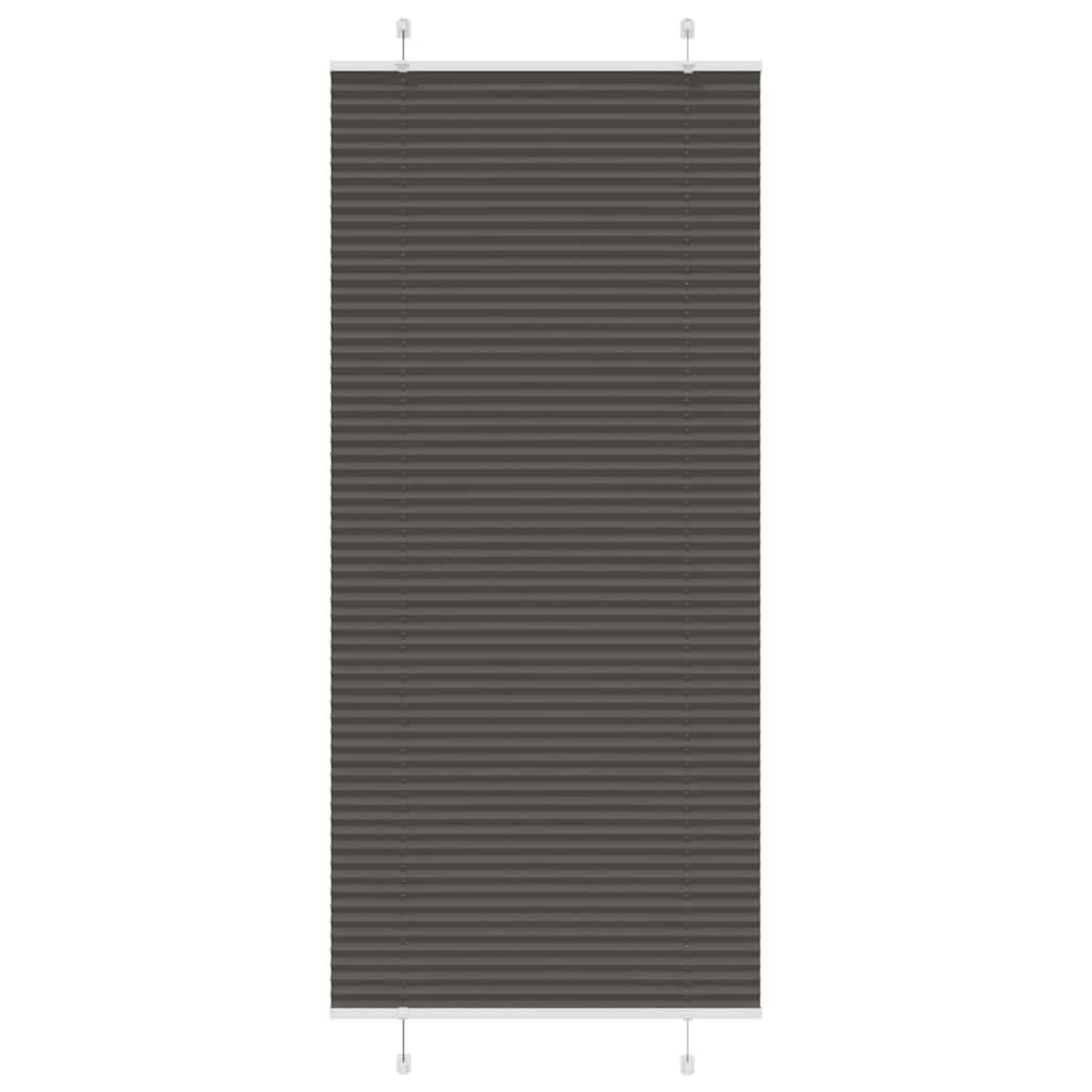 vidaXL Плисирана щора черна 90x200 cm Ширина на плата 894 cm