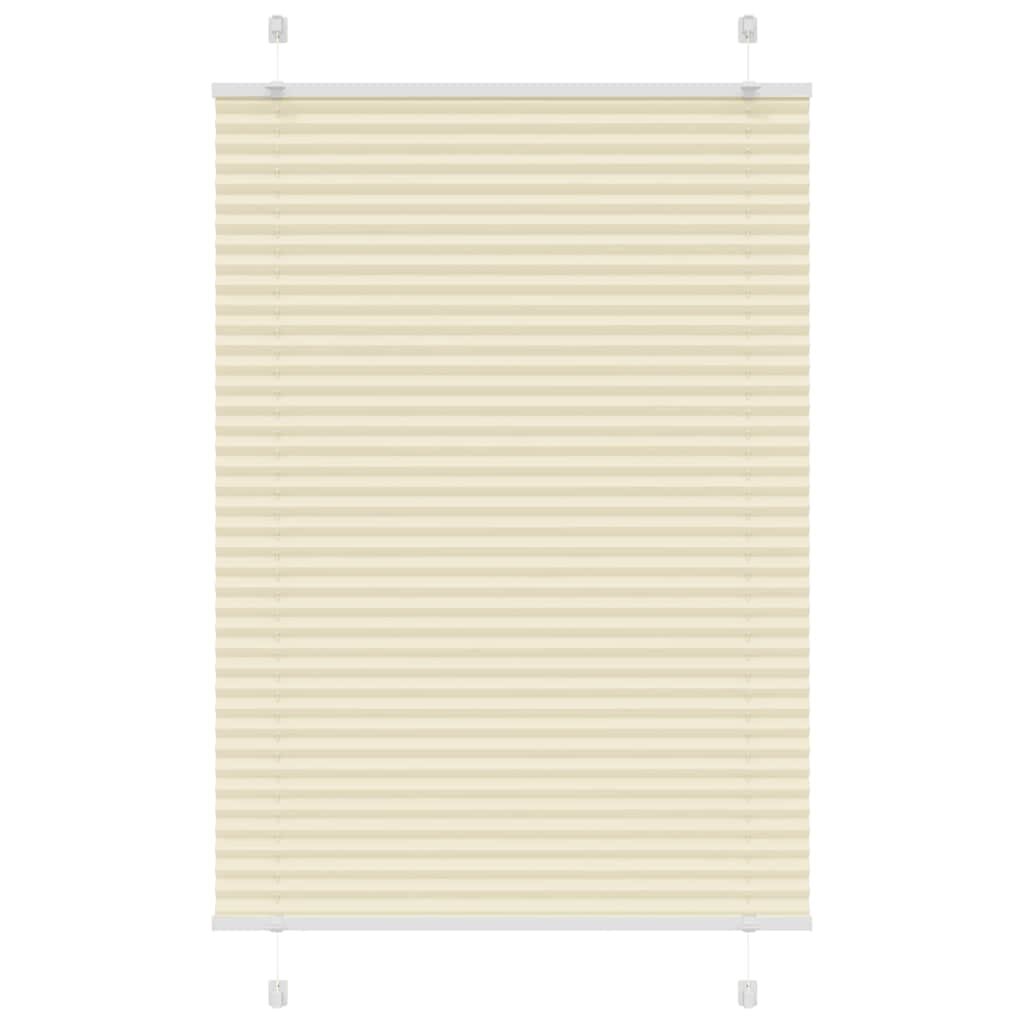 vidaXL Плисирана щора Cream 100x150 cm Ширина на плата 994 cm