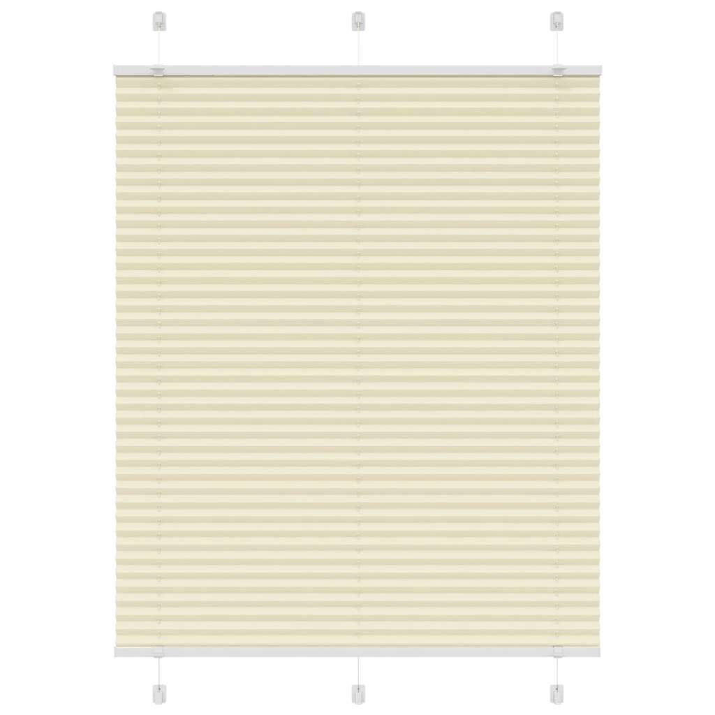 vidaXL Плисирана щора Cream 105x100 cm Ширина на плата 1044 cm