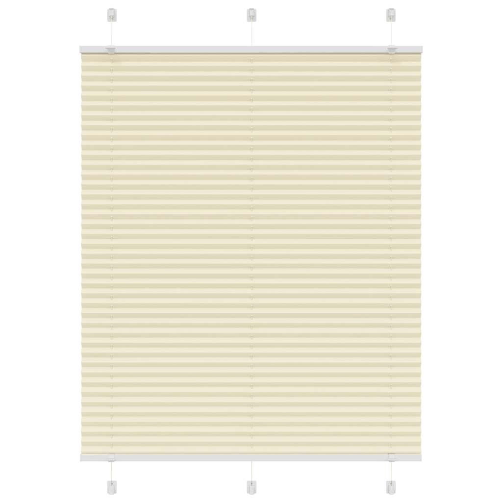 vidaXL Плисирана щора Cream 110x100 cm Ширина на плата 1094 cm