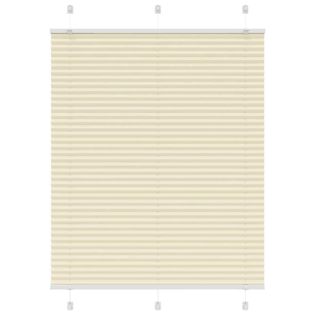 vidaXL Плисирана щора Cream 110x150 cm Ширина на плата 1094 cm