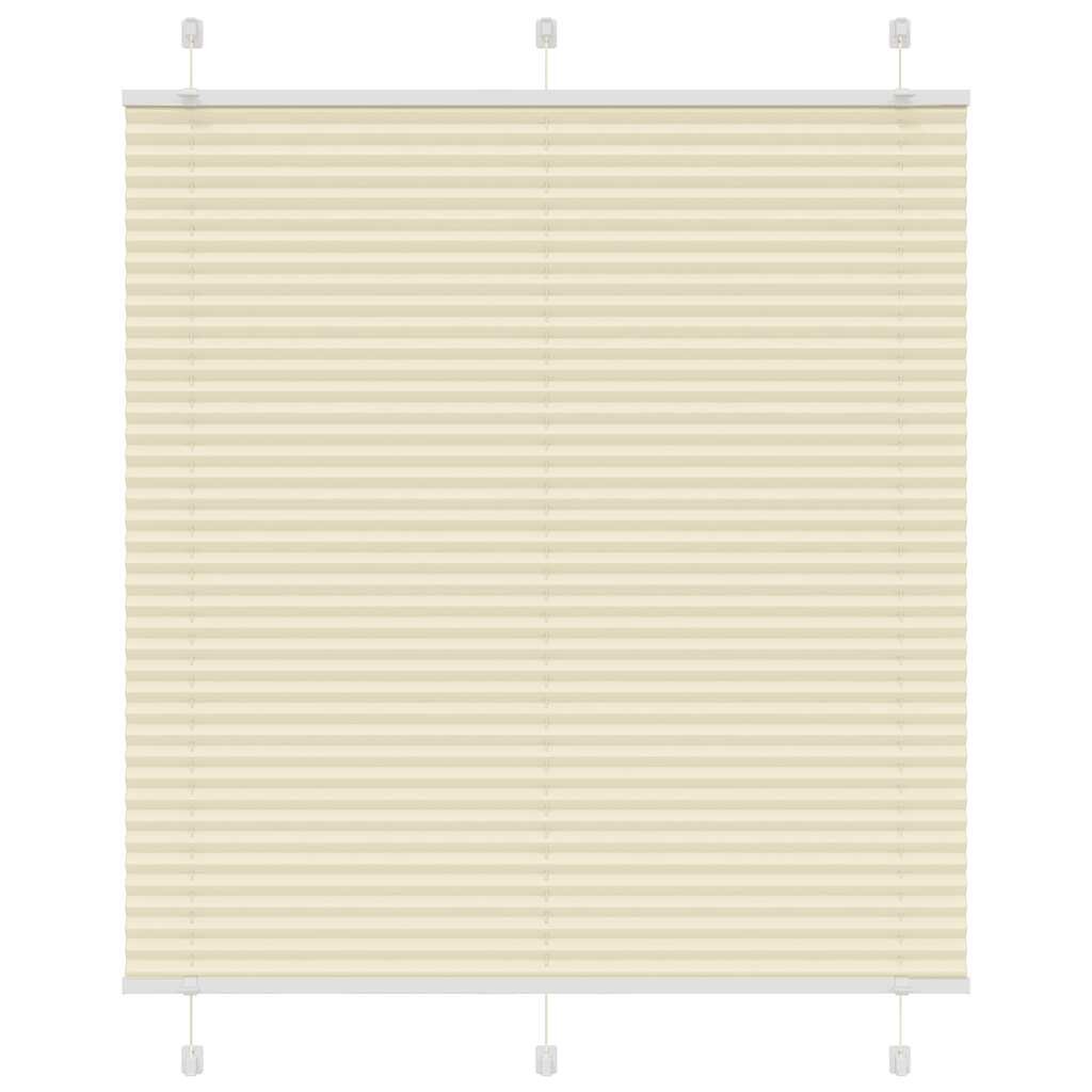vidaXL Плисирана щора Cream 115x150 cm Ширина на плата 1144 cm