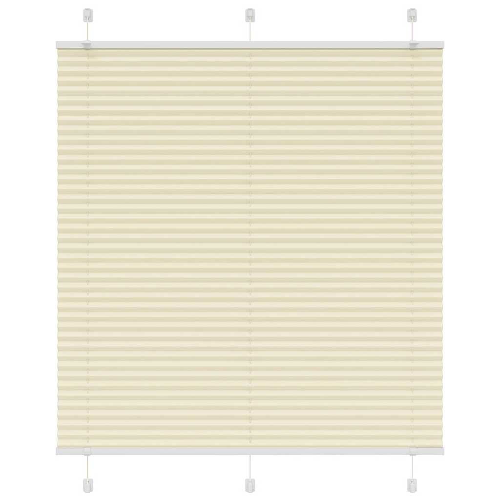 vidaXL Плисирана щора Cream 120x100 cm Ширина на плата 1194 cm