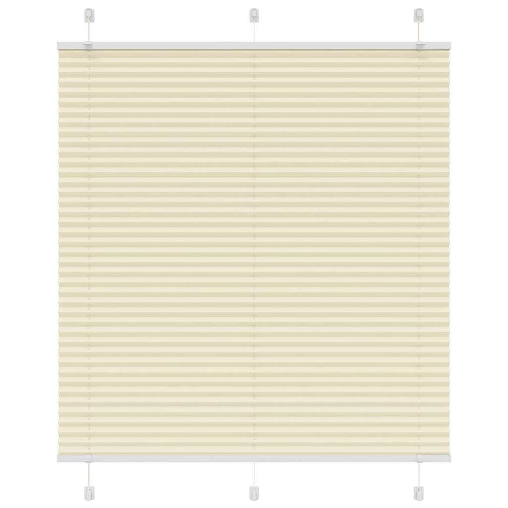 vidaXL Плисирана щора Cream 120x150 cm Ширина на плата 1194 cm