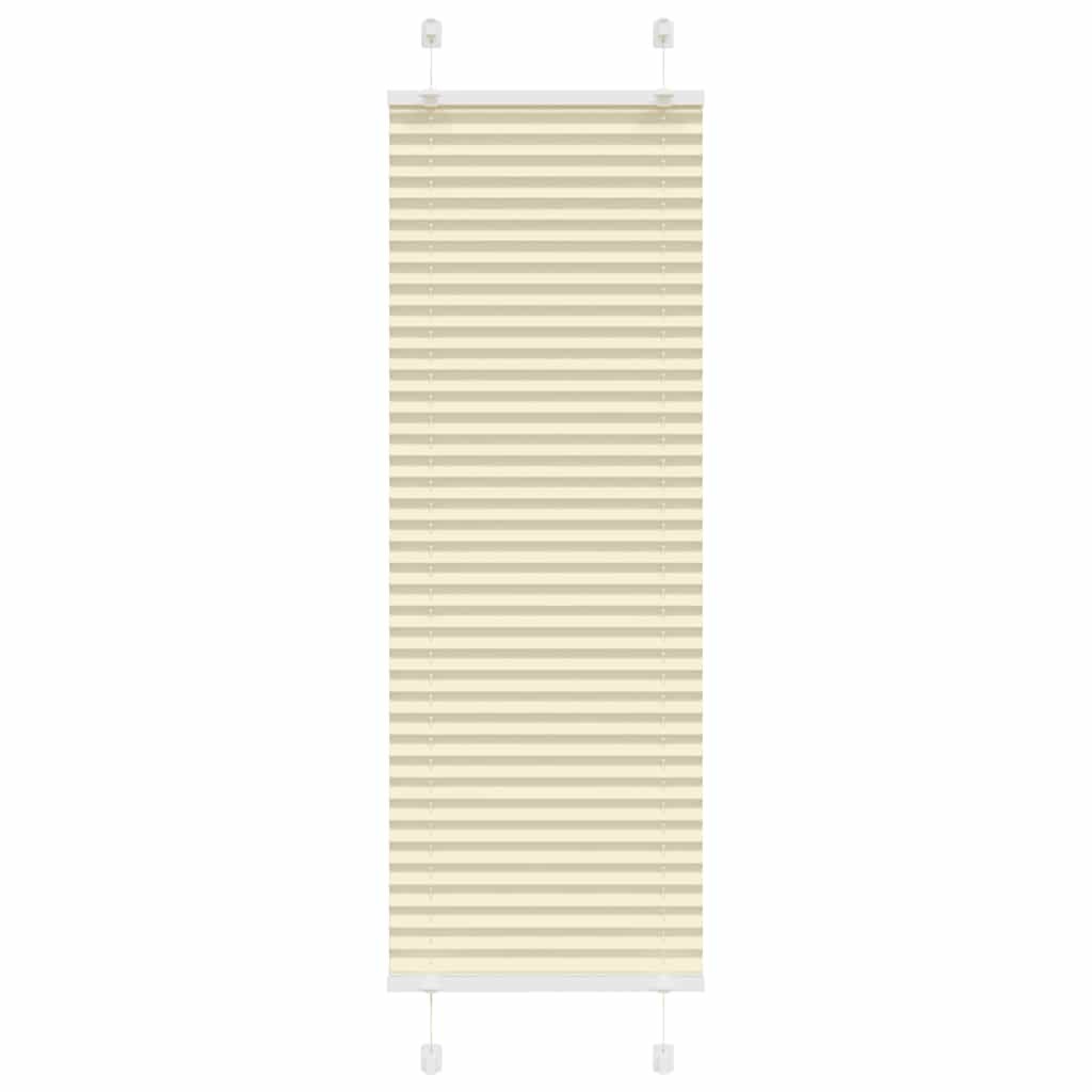 vidaXL Плисирана щора Cream 45x100 cm Ширина на плата 444 cm