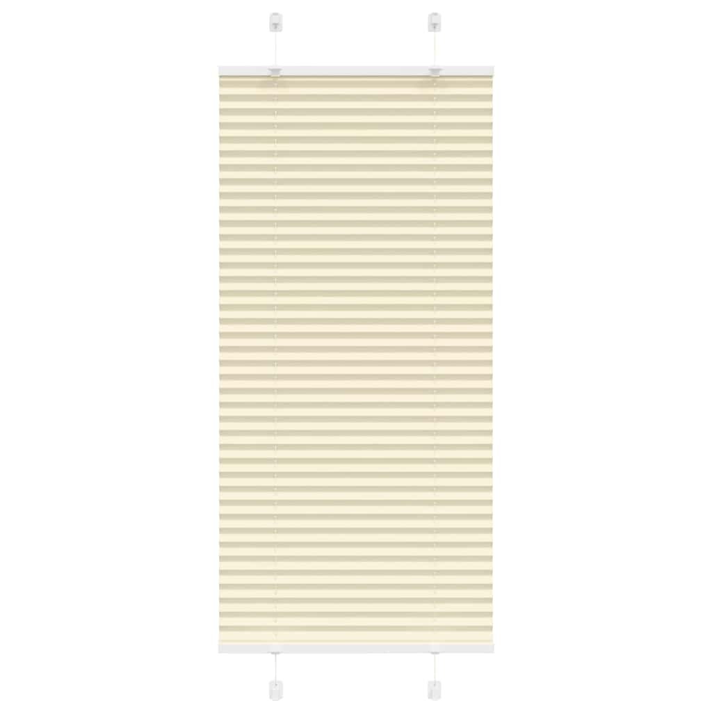 vidaXL Плисирана щора Cream 55x150 cm Ширина на плата 544 cm