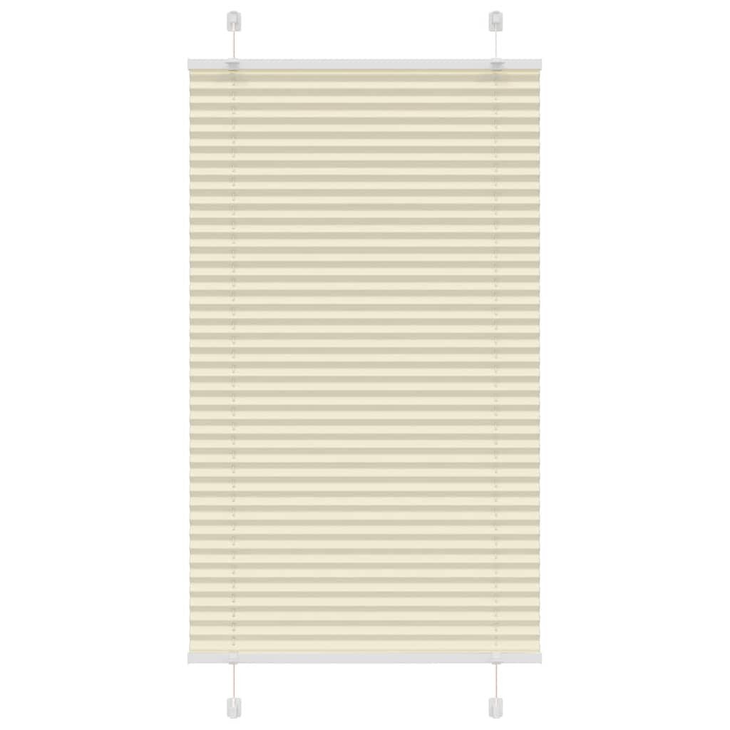 vidaXL Плисирана щора Cream 80x100 cm Ширина на плата 794 cm