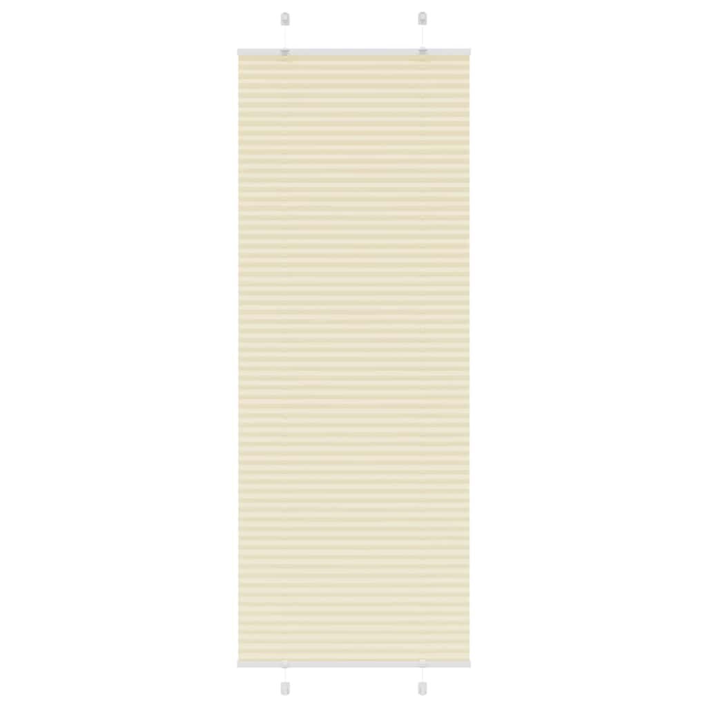 vidaXL Плисирана щора Cream 80x200 cm Ширина на плата 794 cm