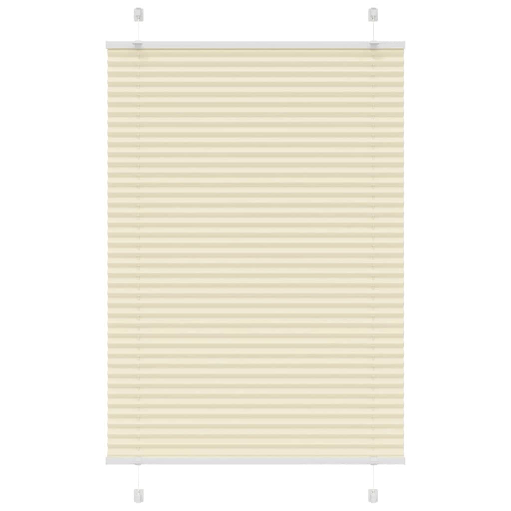 vidaXL Плисирана щора Cream 90x100 cm Ширина на плата 894 cm