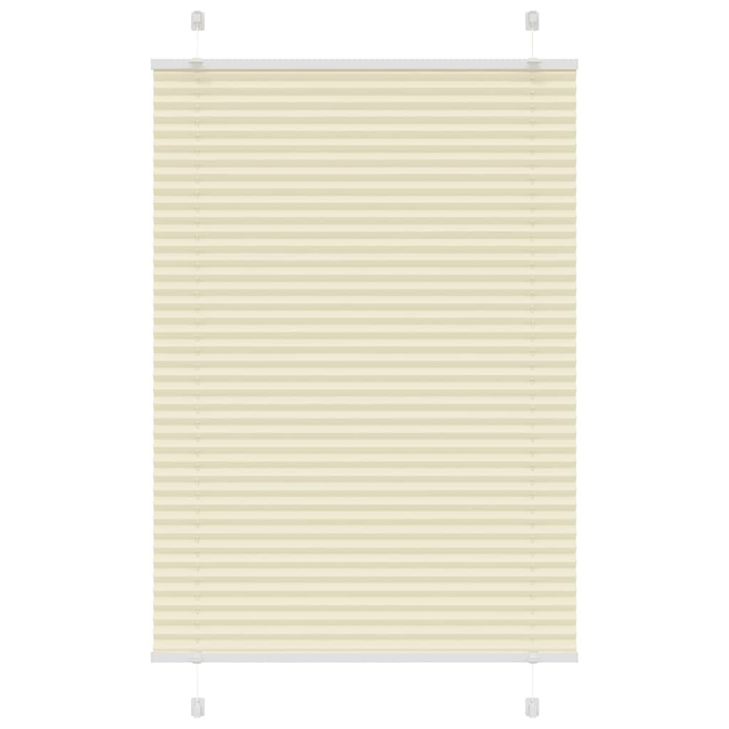 vidaXL Плисирана щора Cream 95x150 cm Ширина на плата 944 cm