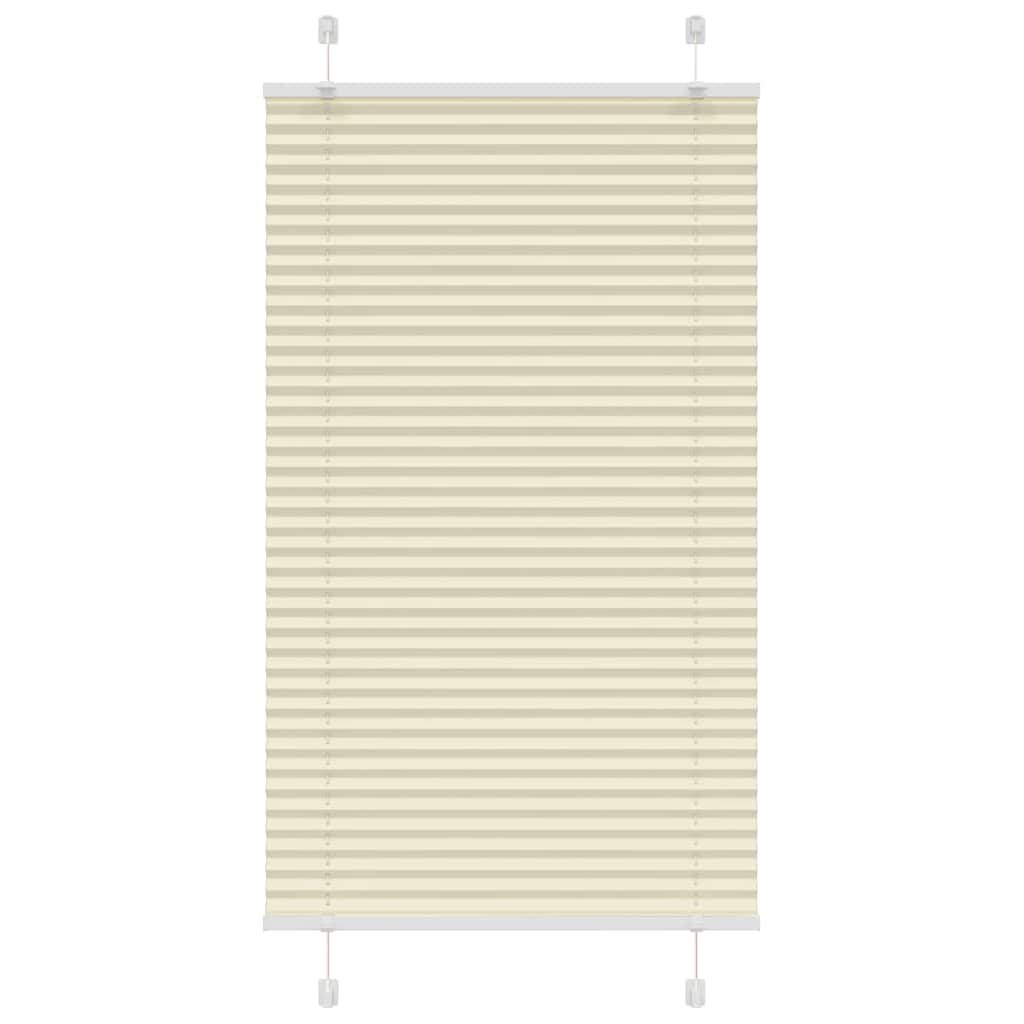 vidaXL Плисирана щора Крем 75x150 cm Ширина на плата 744 cm