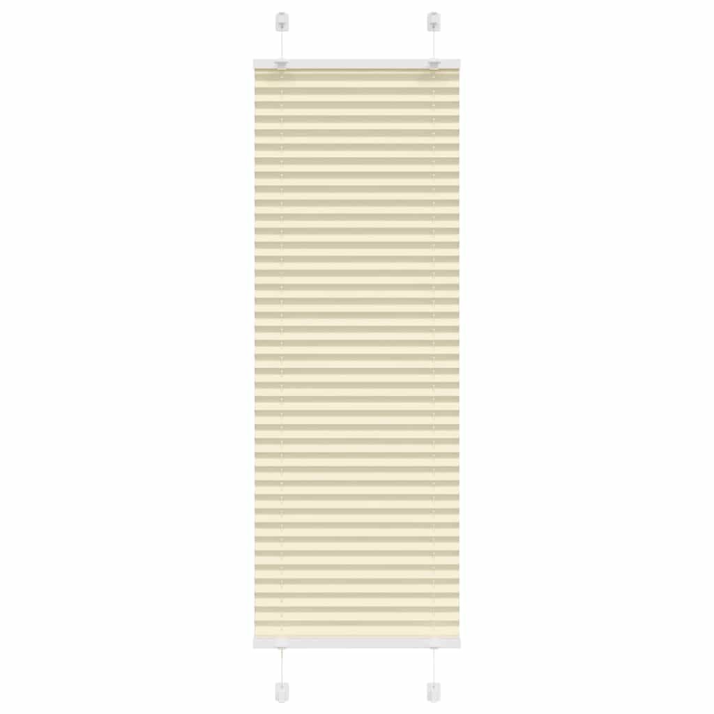 vidaXL Плисирана щора Кремава 40x150 cm Ширина на плата 394 cm