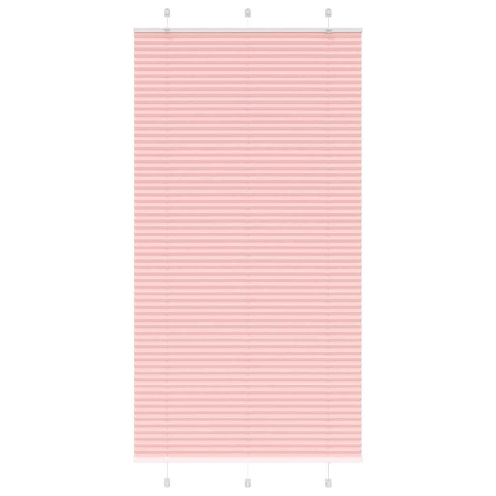 vidaXL Плисирана щора розова 110x200 см ширина на плата 1094 см полиестер