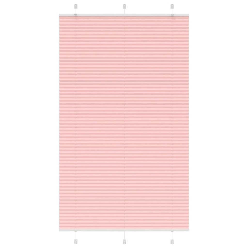 vidaXL Плисирана щора розова 115x200 см ширина на плата 1144 см полиестер