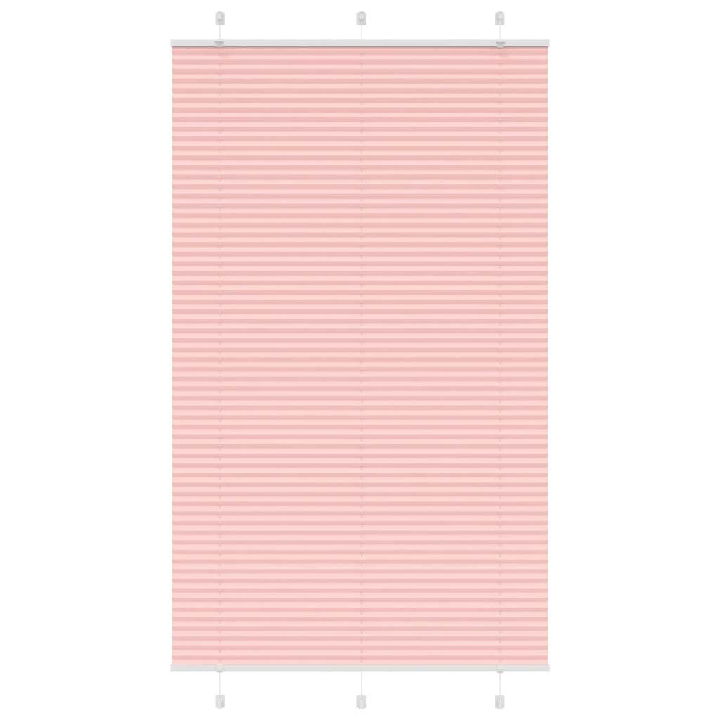 vidaXL Плисирана щора розова 120x200 см ширина на плата 1194 см полиестер