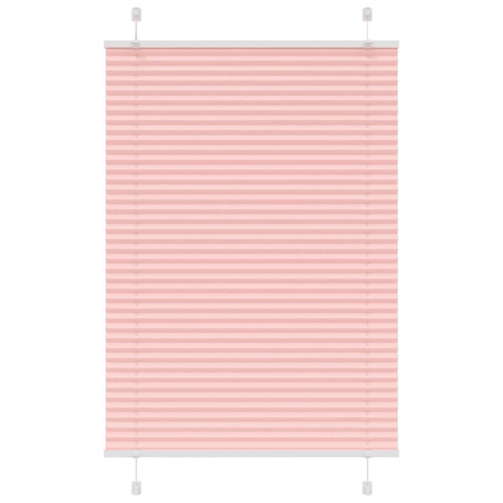 vidaXL Плисирана щора Розово 100x150 cm Ширина на плата 994 cm