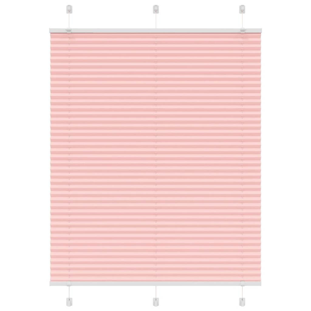 vidaXL Плисирана щора Розово 105x150 cm Ширина на плата 1044 cm