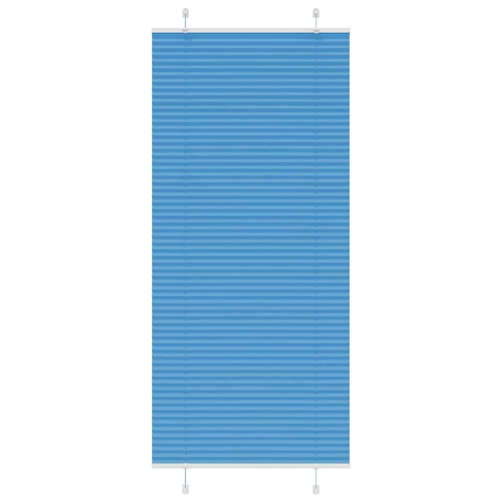 vidaXL Плисирана щора синя 100x200 см ширина на плата 994 см полиестер
