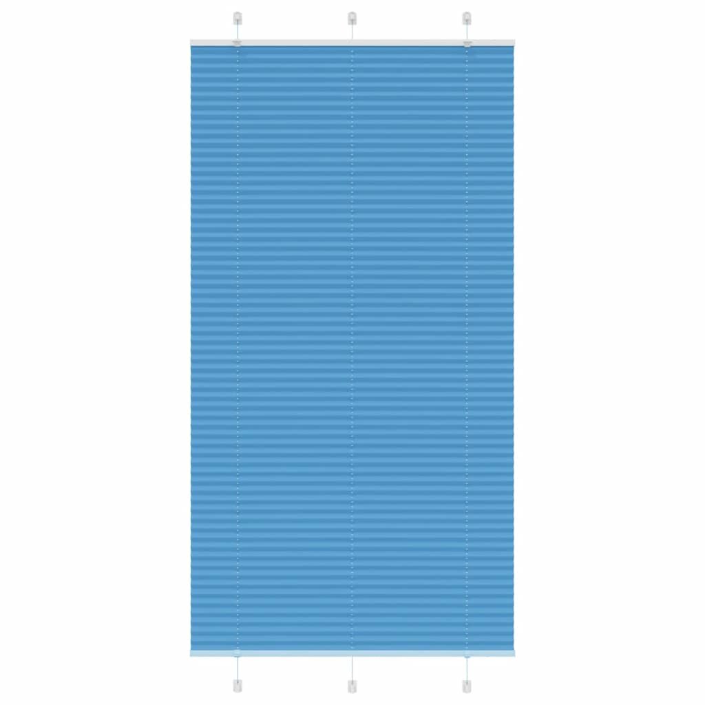 vidaXL Плисирана щора синя 105x200 см ширина на плата 1044 см полиестер
