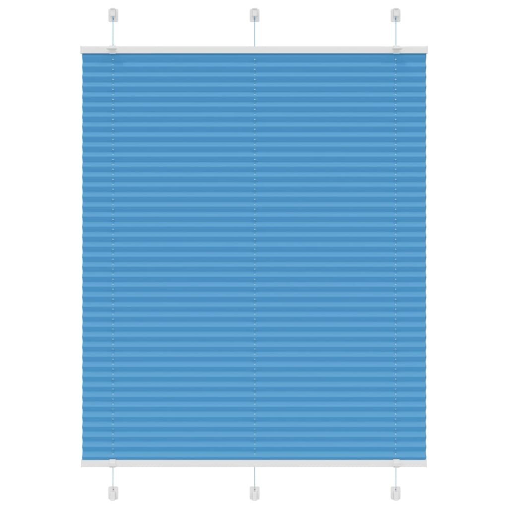 vidaXL Плисирана щора синя 110x150 см ширина на плата 1094 см полиестер