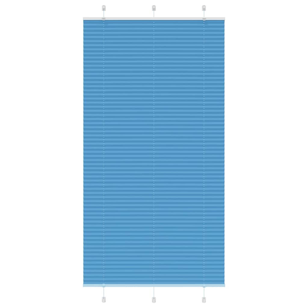 vidaXL Плисирана щора синя 110x200 см ширина на плата 1094 см полиестер