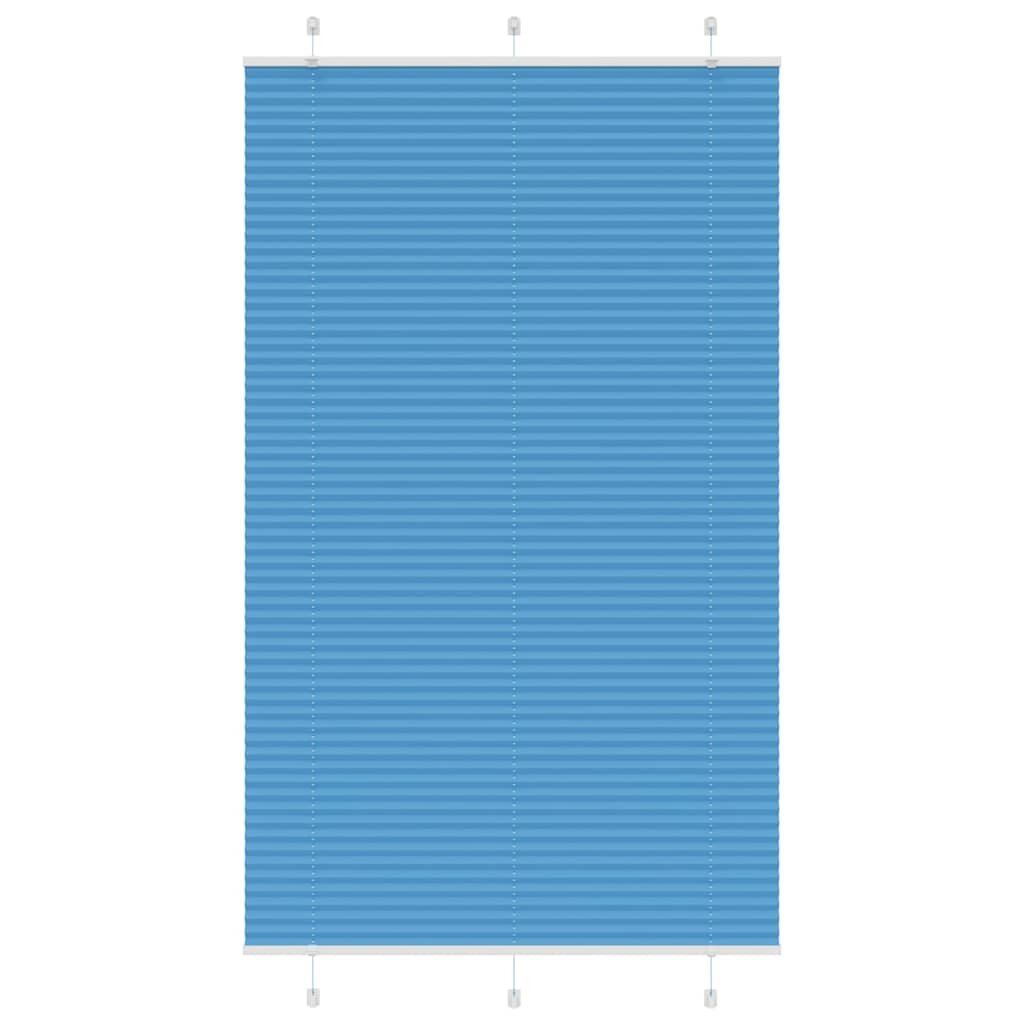 vidaXL Плисирана щора синя 115x200 см ширина на плата 1144 см полиестер