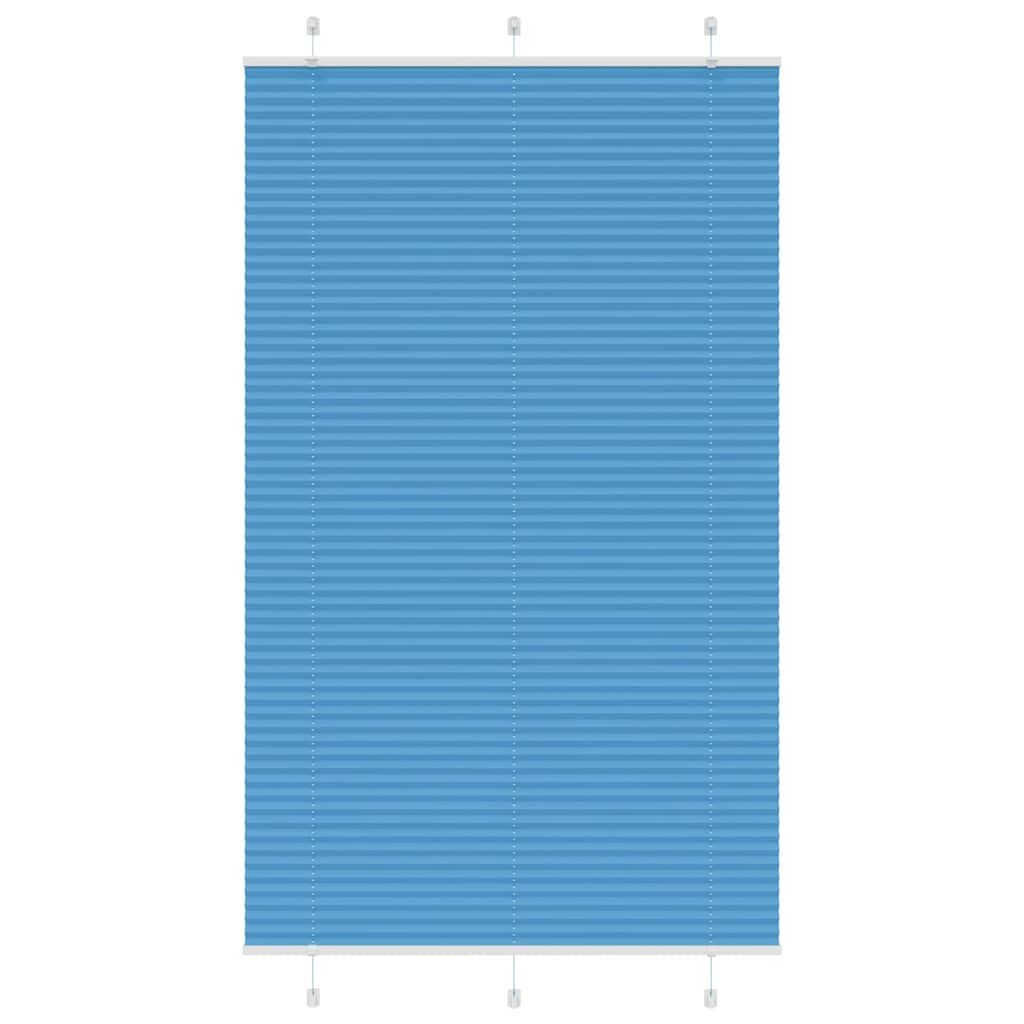 vidaXL Плисирана щора синя 120x200 см ширина на плата 1194 см полиестер