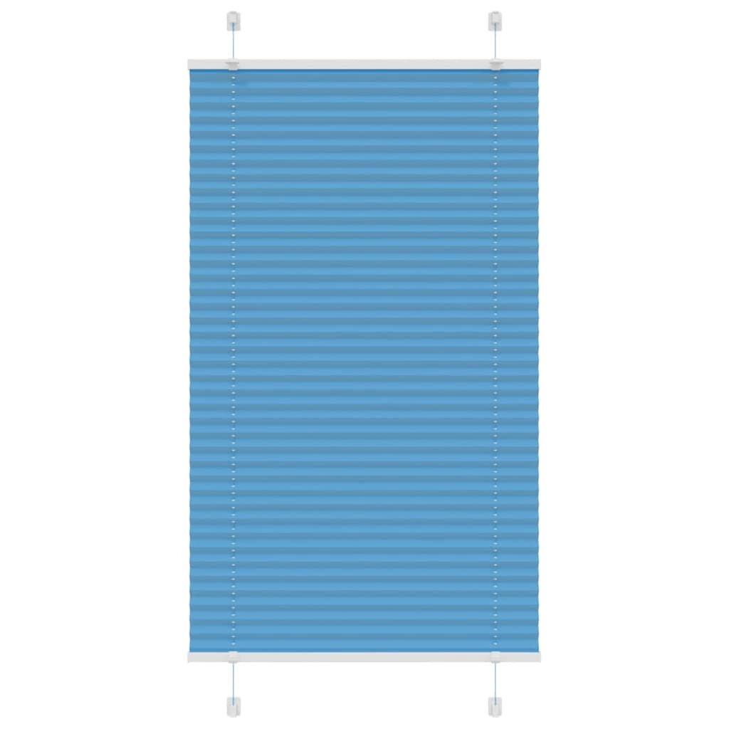 vidaXL Плисирана щора синя 80x150 см ширина на плата 794 см полиестер