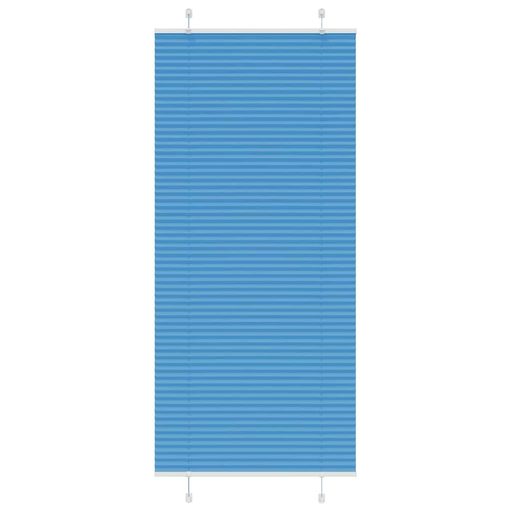 vidaXL Плисирана щора синя 85x200 см ширина на плата 844 см полиестер